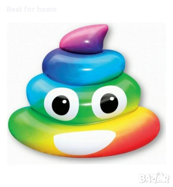 Надуваем дюшек XL Emoji 140* 110 см, снимка 1