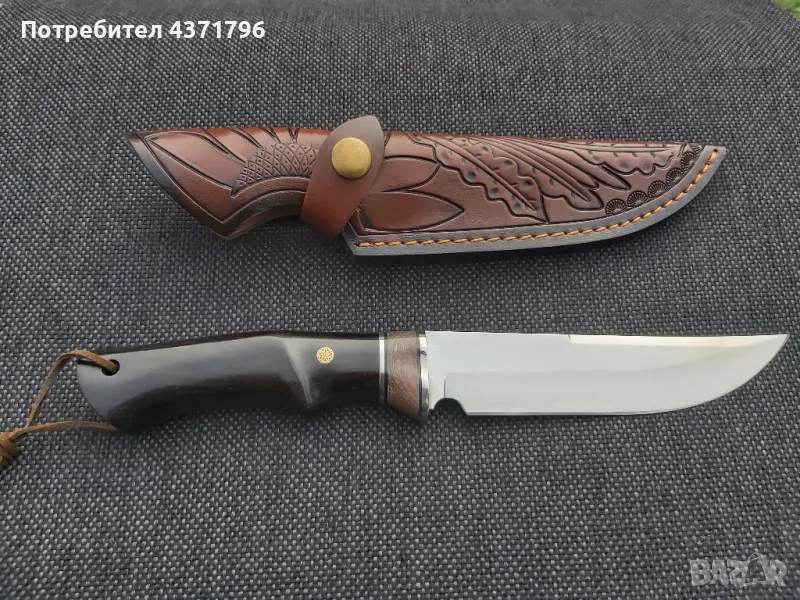 Висококачествен ръчно изрработен нож с кожена кания, снимка 1