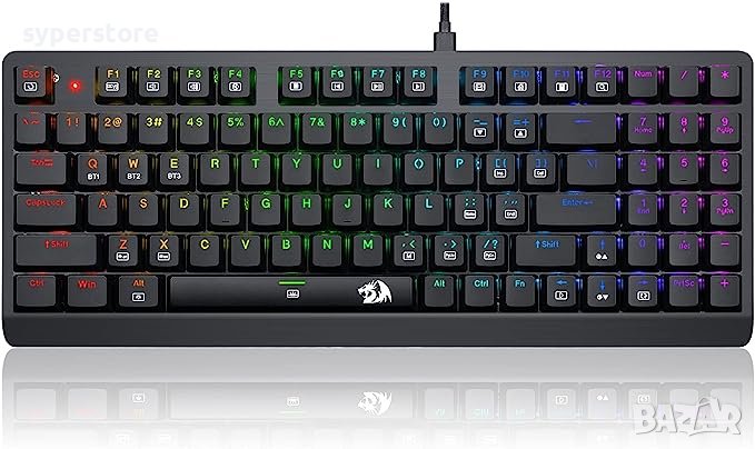 Клавиатура Безжична и USB Геймърска Redragon Dragon Warrior K603P-KBS механична RGB Blue switches, снимка 1