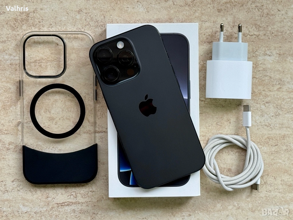 ПЕРФЕКТЕН! Apple iPhone 16 Pro 256GB Black Titanium 100% батерия, снимка 1