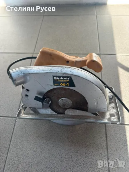  einhell bhs 66 1 ръчен циркуляр   -цена 45лв               smr -220 мм диск / 1200 вата  -състояние, снимка 1