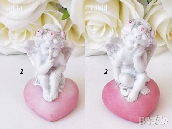 3d ангел свити крака на камък силиконов молд форма фондан гипс сапун свещ декор, снимка 1