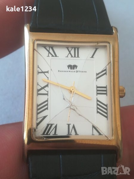 Швейцарски часовник Rhodenwald & Söhne. Swiss made. RONDA movement. Мъжки часовник. Позлата , снимка 1