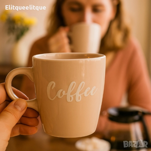 Керамична чаша Coffee 220 мл – стил, удобство и енергия във всяка глътка, снимка 1
