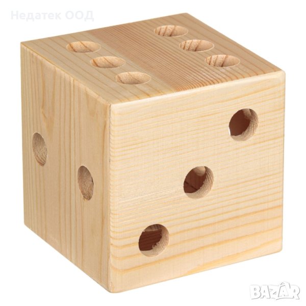 Моливник, Wooden Zari, Дървен, 9х9х9 см, снимка 1