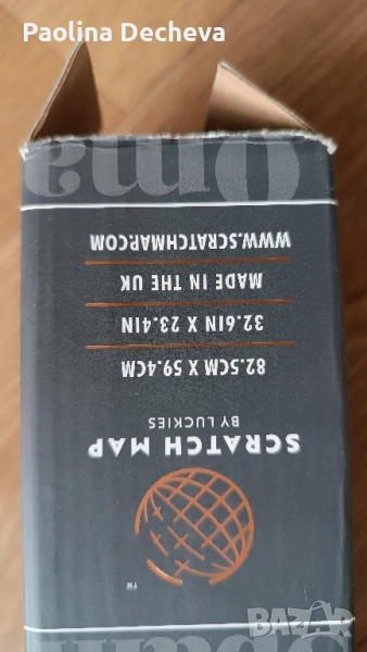 Карта на света/ scratch map , снимка 1