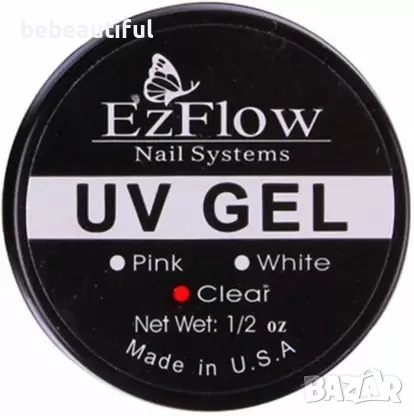 ezflow езфлоу Gel Ув гел за изграждане изграждащ на нокти маникюр бял розов прозрачен, снимка 1