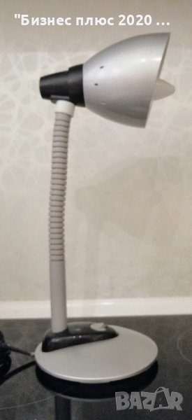 Класическа сива нощна лампа за бюро, снимка 1