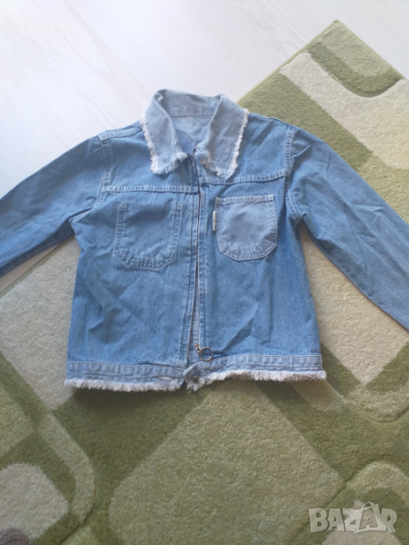 Синьо дънково якенце с,м размер , снимка 1
