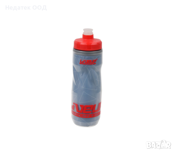  Спортна изотермичнa чаша, пластмасова, сива, 610ml, снимка 1