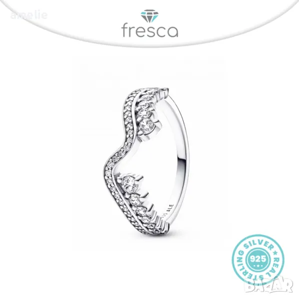 НОВО!Дамски пръстен Fresca по модел тип Пандора Pandora печат ale S 925 Uniqueness. Колекция Amélie, снимка 1
