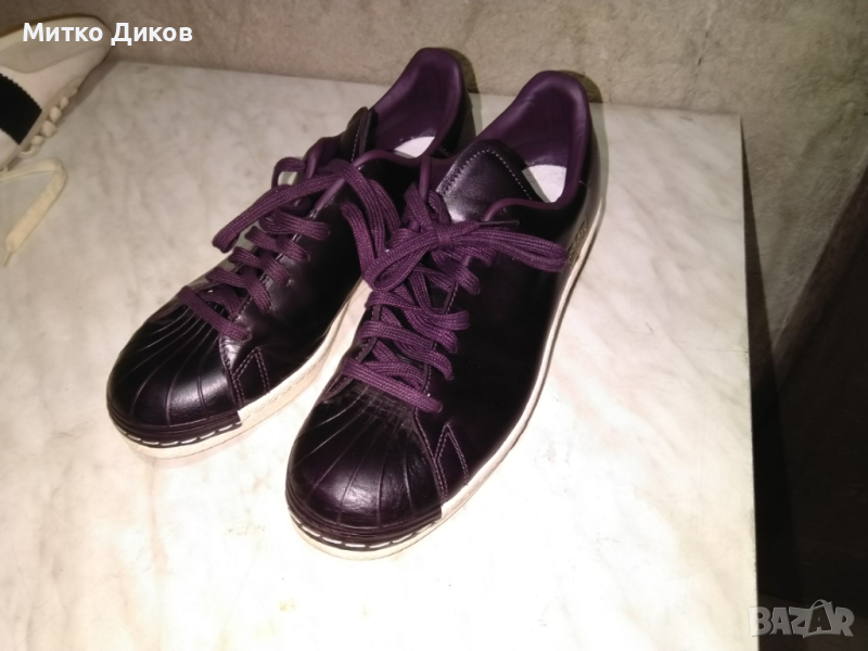  Adidas Superstar Адидас естествена кожа маркови маратонки като нови размер UK-9  1/2 US- 10 №44 , снимка 1