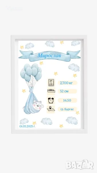 Бебешка визитка, снимка 1