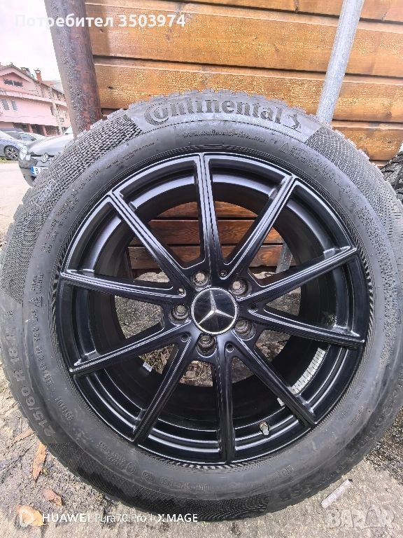 Оригинални джанти с гуми за Мерцедес 18" със зимни гуми 215/60/18, снимка 1