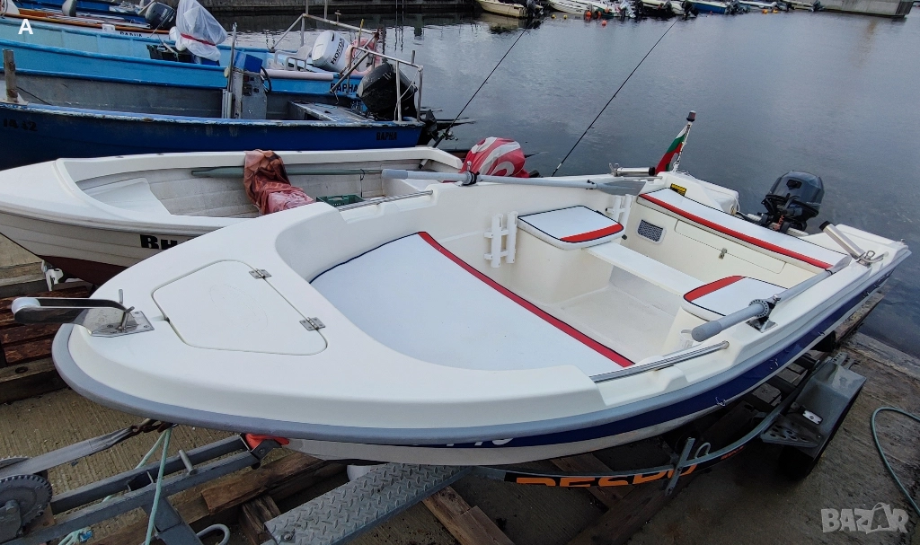 Лодка Safter 450 (2020г.), Yamaha 25кс(2023г., 456 часа), Garmin Striker Plus 7sv, снимка 1