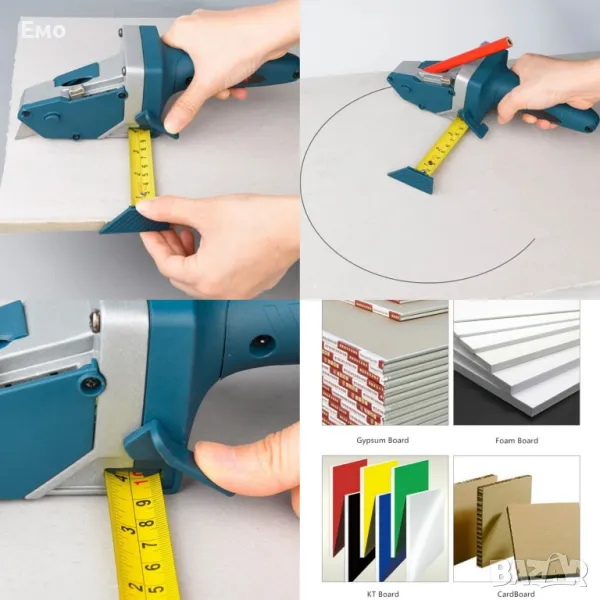 Многофункционален инструмент за рязане на гипсокартон с вградена ролетка - 5 метра, снимка 1