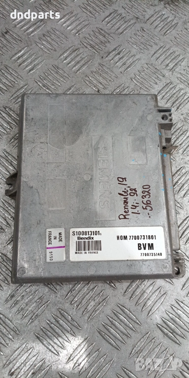 Компютър Renault 19 1.4i 1992г. S100813101 7700731801 , снимка 1