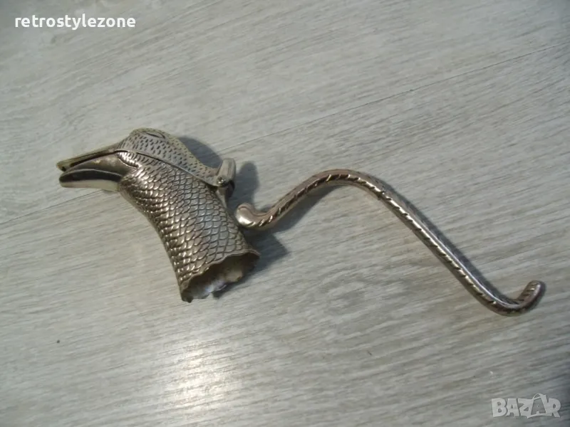 № 7839 стар метален накрайник от декантер / гарафа / бутилка  , снимка 1