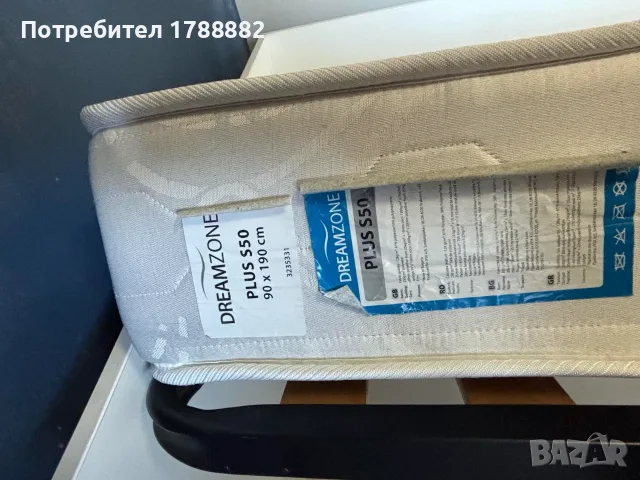 Легло с повдигащ механизъм и матрак (90x190 см), снимка 7 - Спални и легла - 56247041