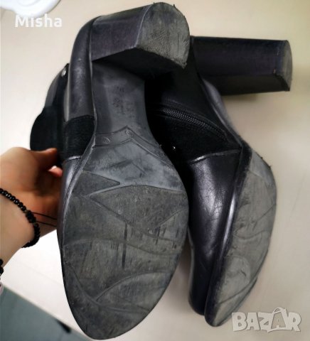 Дамски кожени боти от естествена кожа и велур 36 номер, снимка 5 - Дамски боти - 34239171