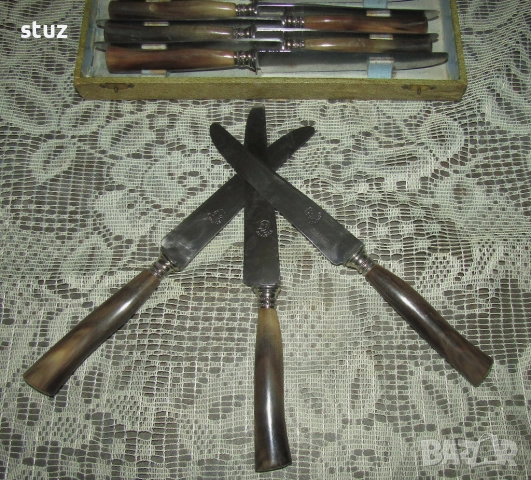 Антикварни трапезни ножове Au Kabyle, к-т 12 бр., снимка 9 - Прибори за хранене, готвене и сервиране - 53785908
