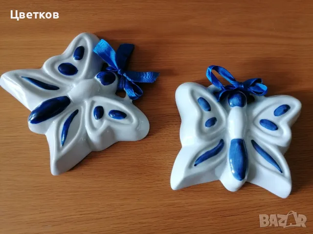 Керамични пеперуди 2 бр., снимка 7 - Декорация за дома - 49617237