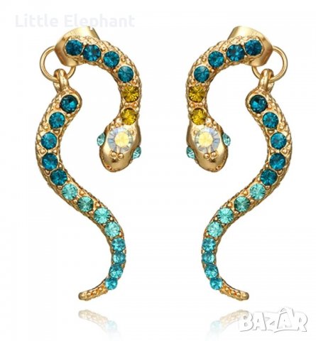 New trend,висящи обеци,snakes,колекция"Animals",Gold/нови