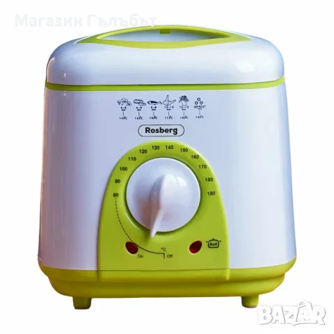 Фритюрник мини Rosberg, 1 литър, 950W, 80-190 C, 24 МЕСЕЦА ГАРАНЦИЯ, снимка 7 - Фритюрници - 56160987