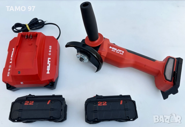 Hilti AG 4S-22 Nuron - Безчетков ъглошлайф 2x22V 5.10Ah 2025г като нов!