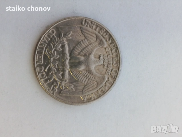Четвърт долар САЩ (обърнат герб), снимка 2 - Нумизматика и бонистика - 53613808