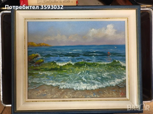 Масло върху платно Юлиан Кръстев , снимка 2 - Картини - 53390134