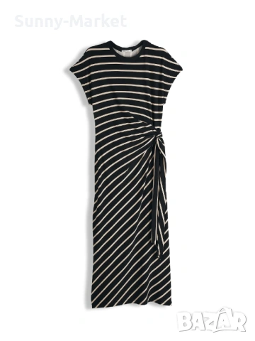 Дамска черна рокля на райета, снимка 5 - Рокли - 53507593