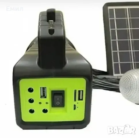 Преносима соларна станция (фенер) GDLITE GD-2000A + слънчев панел + 3 лампи, снимка 5 - Соларни лампи - 47698881