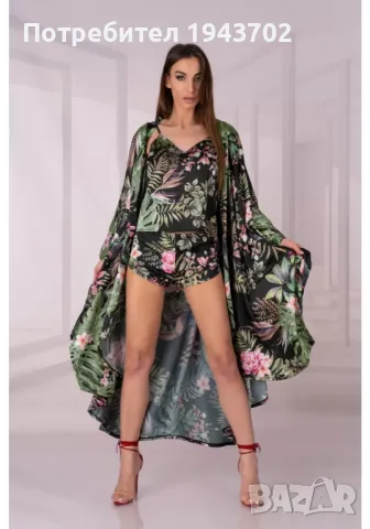 Луксозен сатенен халат Atenna LivCo Corsetti Fashion, снимка 5 - Нощници - 47720979