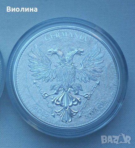 Сребро 1 OZ 2022 Германия , снимка 2 - Нумизматика и бонистика - 41741746