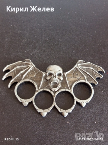 Метален бокс за самозащита с череп 10118