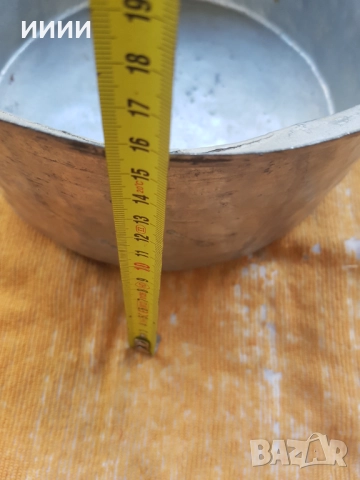 Бакърена тенджера с капак 19 век 2, снимка 4 - Антикварни и старинни предмети - 52648366