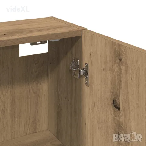 vidaXL Шкаф за баня за стенен монтаж, дъб артизан, 32x20x67 см, снимка 8 - Шкафове - 56148358