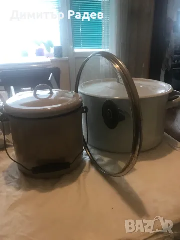 ЕМАЙЛИРАНИ СЪДОВЕ..КОТЛАРКА ЗА МЛЯКО 4.5 Л--НОВА ТЕНДЖ.11Л ВТОРА ЗАПАЗ. ЗАКАЛЕНО СТЪКЛО КАПАК Ф 28  