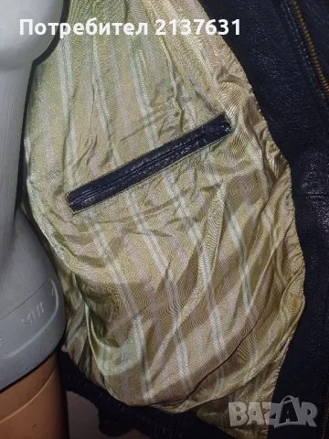 ЕСТЕСТВЕНА КОЖА  МЪЖКО ЯКЕ  - Размер 54, снимка 3 - Якета - 48060400