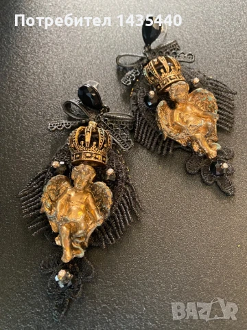 Ръчно изработени обици от серията “Дом за ангели” на дизайнерката Анелия Милчева,, снимка 3 - Обеци - 51110961