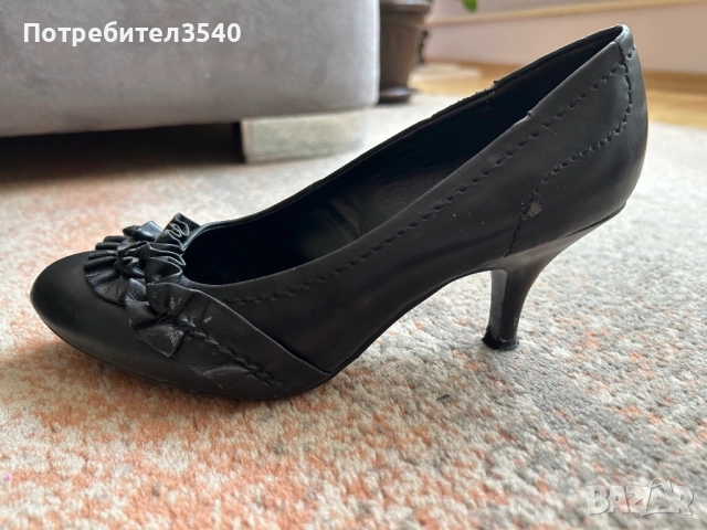 Дамски черни обувки на ток, снимка 8 - Дамски обувки на ток - 51681350