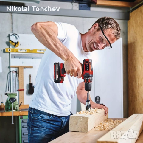 Комплект винтоверт, ъглошлайф, батерии, зарядно “Einhell” 18 Li-Ion, снимка 3 - Други инструменти - 53161818