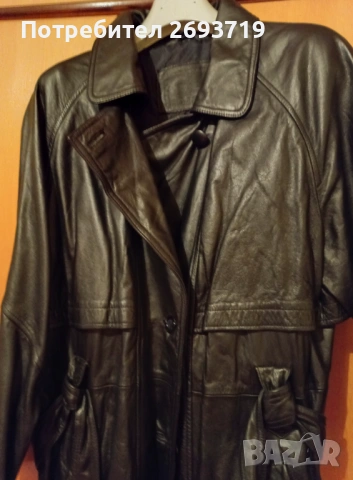 Дамски кожен шлифер - тренчкот , снимка 4 - Палта, манта - 53377799