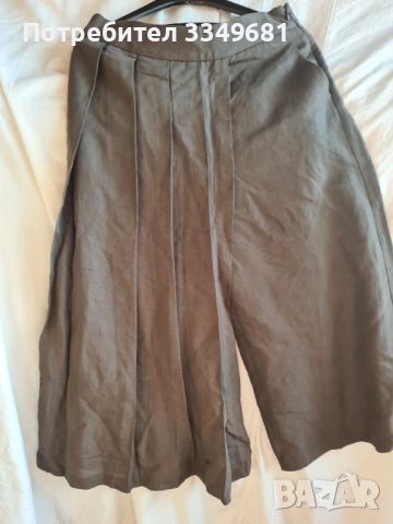 Дамско сако от еко кожа, и полапанталон от лен ., снимка 4 - Якета - 53614064