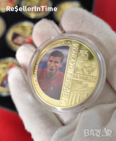 Euro 2024 Germany Лот от 12 плакета с футболисти, в кутия, снимка 2 - Нумизматика и бонистика - 52878870