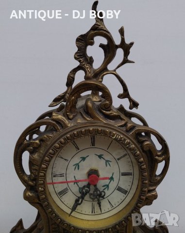 Бронзов настолен часовник за камина и бюро., снимка 7 - Антикварни и старинни предмети - 40379782
