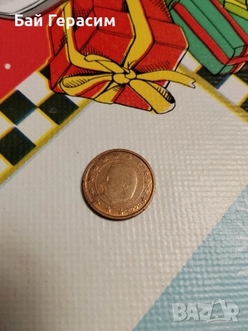 2евроцент Белгия 2000г