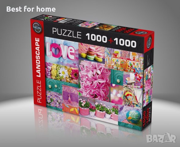 Двоен луксоен пъзел от Neon puzzle 1000+ 1000 части, снимка 5 - Пъзели - 39311271