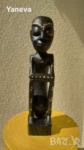 Масивна и атрактивна дърворезба от Африка , ръчно изработена., снимка 2 - Декорация за дома - 42450234